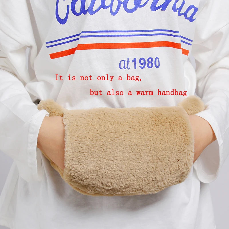 Women Waist Bag Fur Fanny Pack Winter Female Chest Bag Shoulder Handbags