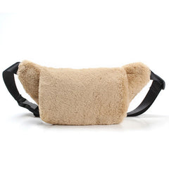 Women Waist Bag Fur Fanny Pack Winter Female Chest Bag Shoulder Handbags