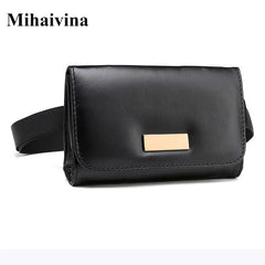 Women's Waterproof Leather Belt Bag Waist Pack