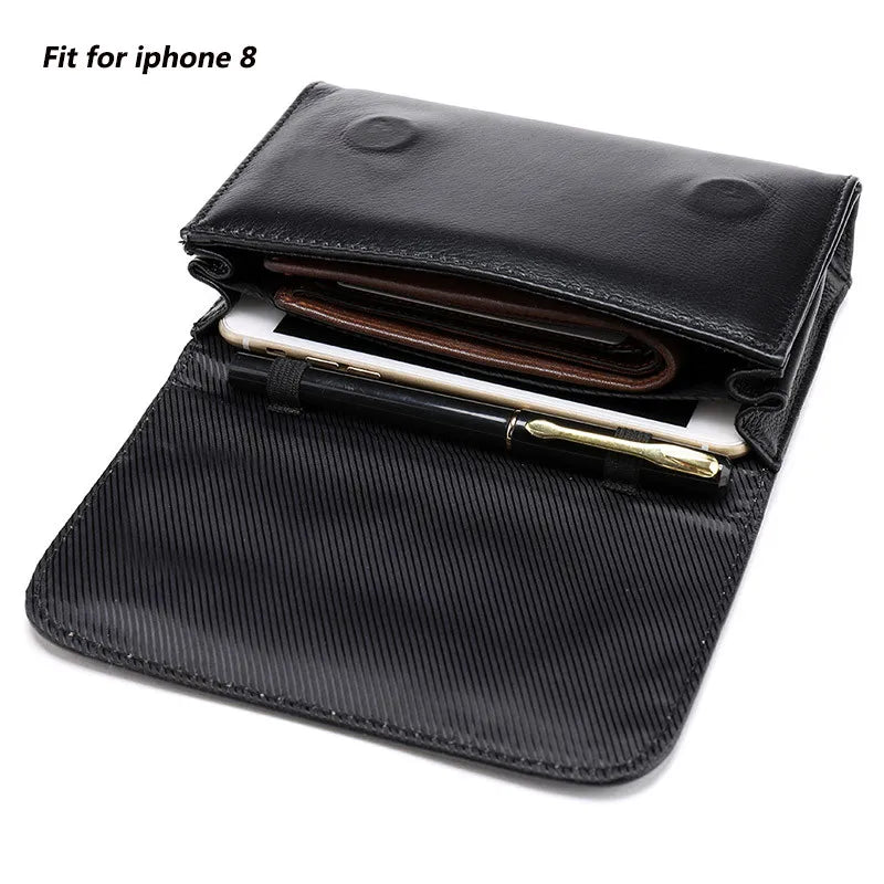 Women's Waterproof Leather Belt Bag Waist Pack