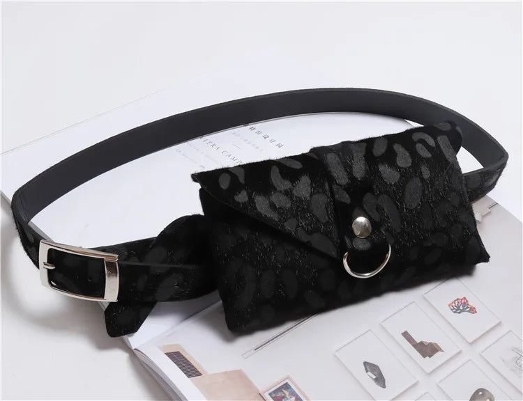 Leopard Waist Belt Bag Women Fanny Pack Travel Waist Pack Small Phone Pouch Bags
