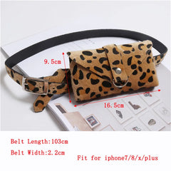 Leopard Waist Belt Bag Women Fanny Pack Travel Waist Pack Small Phone Pouch Bags