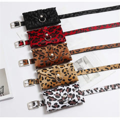 Leopard Waist Belt Bag Women Fanny Pack Travel Waist Pack Small Phone Pouch Bags