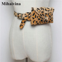 Leopard Waist Belt Bag Women Fanny Pack Travel Waist Pack Small Phone Pouch Bags