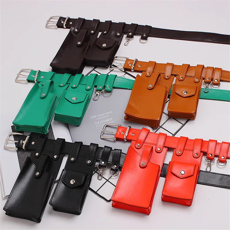 Leather Waist Bag Women Fanny Pack Waist Pack Purse Belt Bag Women Pouch