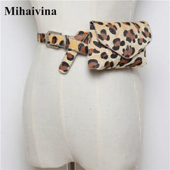 Leopard Women Belt Bag Ball Chain Fanny Pack Waist Travel Handy Waist Pack