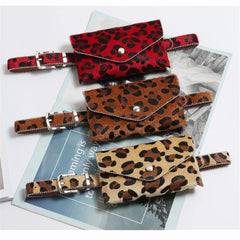 Leopard Women Belt Bag Ball Chain Fanny Pack Waist Travel Handy Waist Pack