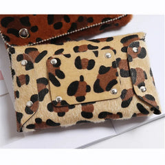 Leopard Women Waist Bag Faux Vintage Detachable Waist Belt