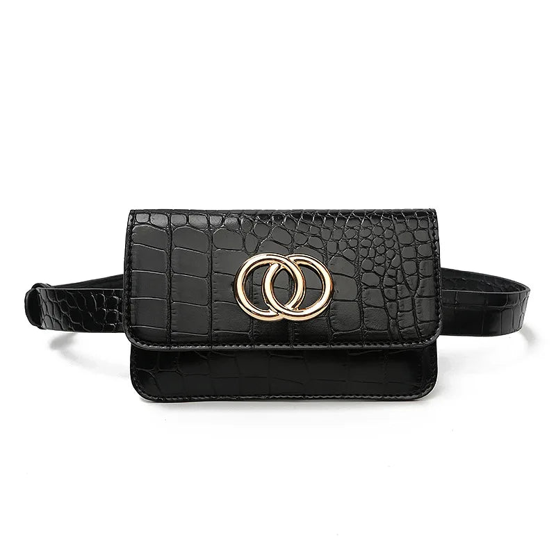 Women Leather Waist Bag Fanny Pack Shoulder Pocket Hip Pack