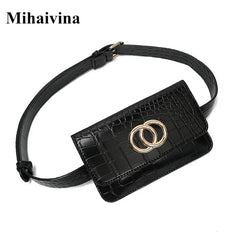 Women Leather Waist Bag Fanny Pack Shoulder Pocket Hip Pack
