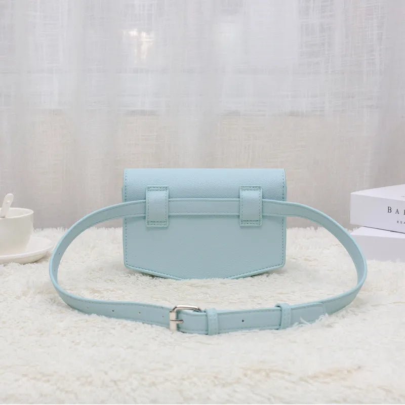 Leather Waist Bag Women Fanny Pack Girl Bum Bag Chest Pack Belt Female Bags