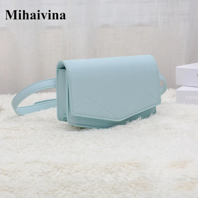 Leather Waist Bag Women Fanny Pack Girl Bum Bag Chest Pack Belt Female Bags