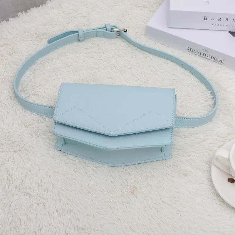 Leather Waist Bag Women Fanny Pack Girl Bum Bag Chest Pack Belt Female Bags