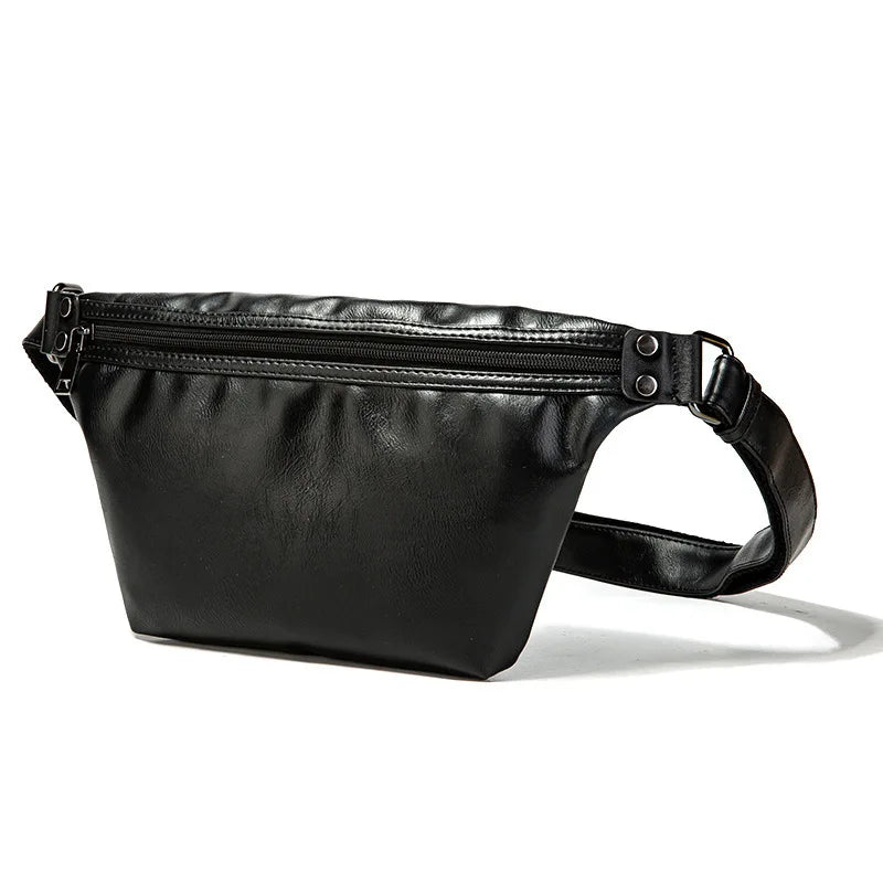 Men Waist Pack Chest Bag Pu Leather Funny Pack Belt Bags Women