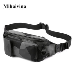 Men's Camo Chest Bag Outdoor Sports Pouch Waterproof Phone Waist Bag