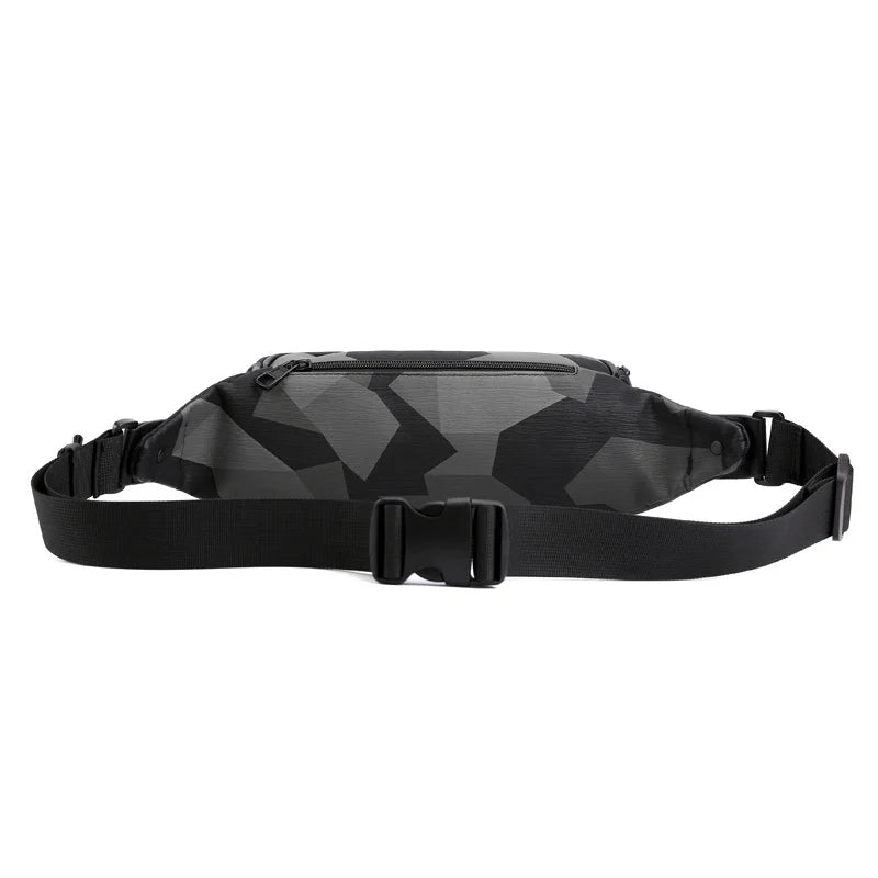 Men's Camo Chest Bag Outdoor Sports Pouch Waterproof Phone Waist Bag
