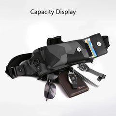 Men's Camo Chest Bag Outdoor Sports Pouch Waterproof Phone Waist Bag