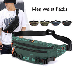 Men's Fanny Pack Shoulder Waist Bag Casual Nylon Pouch Bags Unisex Sports