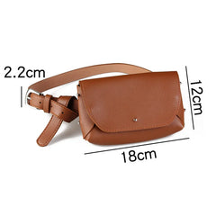 Vintage Women Belt Bag Lady's Waist Leather Women Bags Pack Femal Phone Pouch