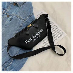 Pink Leather Waist Bag Women Belt Bag Running Travel Phone Pouch