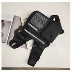 Reflective Chest Bag Waterproof Waist Bag Hip Hop Lightweight Tactical Wallet