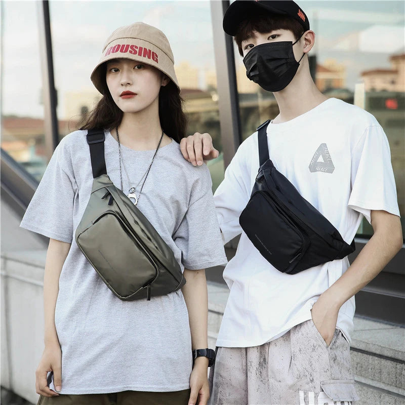 Waterproof Unisex Waist Bag Fanny Pack Street Style Hip Hop Travel Belt Bag