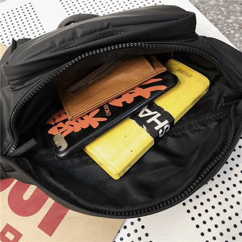 Waterproof Unisex Waist Bag Fanny Pack Street Style Hip Hop Travel Belt Bag