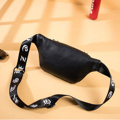 Pu Leather Waist Bag Skull Rivet Fanny Pack Unisex