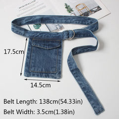 Denim Waist Belt Bag Female Bum Bag Girl Phone Package Pouch