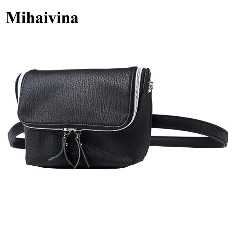 Women Leather Waist Bag Small Storage Package Hip Pack Key Phone Bags