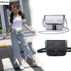 Women Leather Waist Bag Small Storage Package Hip Pack Key Phone Bags
