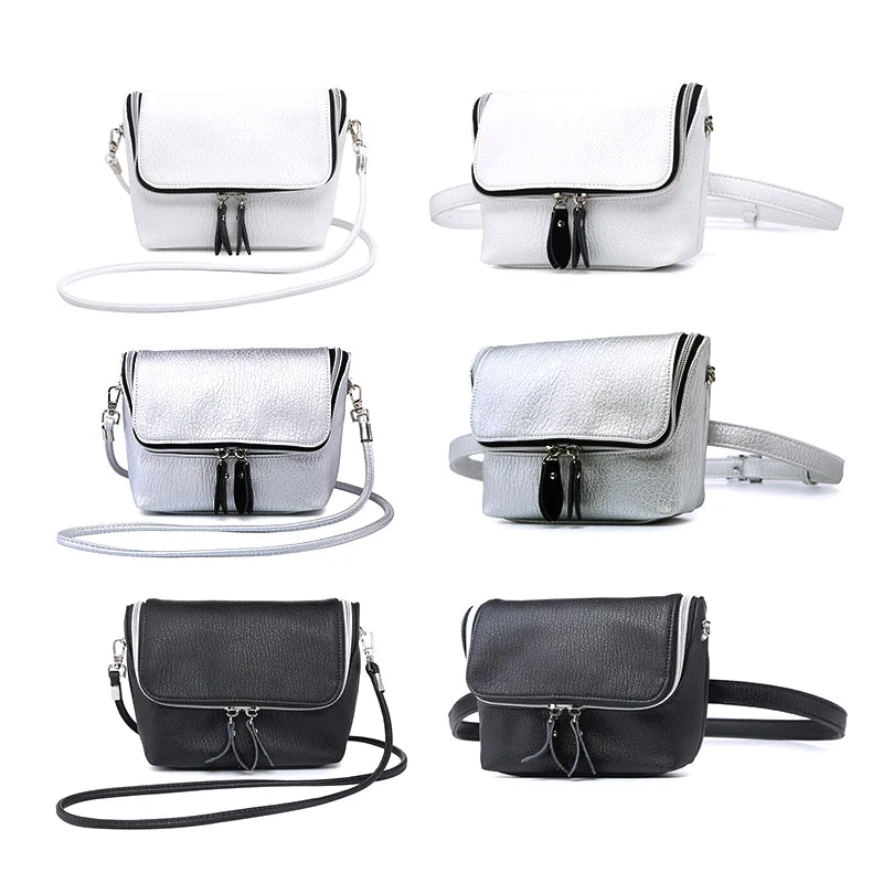 Women Leather Waist Bag Small Storage Package Hip Pack Key Phone Bags
