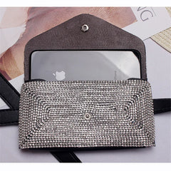 Women Waist Bag Diamonds Waist Packs Detachable Belt Fanny Pack