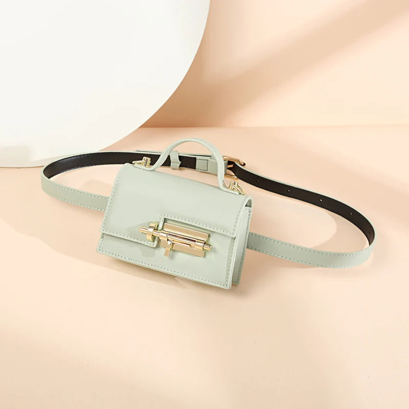 Women Waist Bag Fanny Pack Leather Shoulder Bags Female Chain Hip Hop Waist Pack