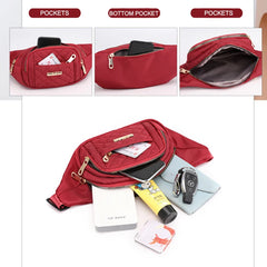 Plaid Waist Bag Waterproof Chest Bag for Men Women