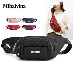 Plaid Waist Bag Waterproof Chest Bag for Men Women