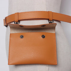 Small Leather Waist Bag Fanny Pack Phone Waist Bag Handbag