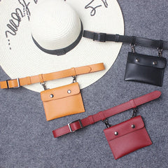 Small Leather Waist Bag Fanny Pack Phone Waist Bag Handbag