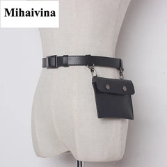 Small Leather Waist Bag Fanny Pack Phone Waist Bag Handbag