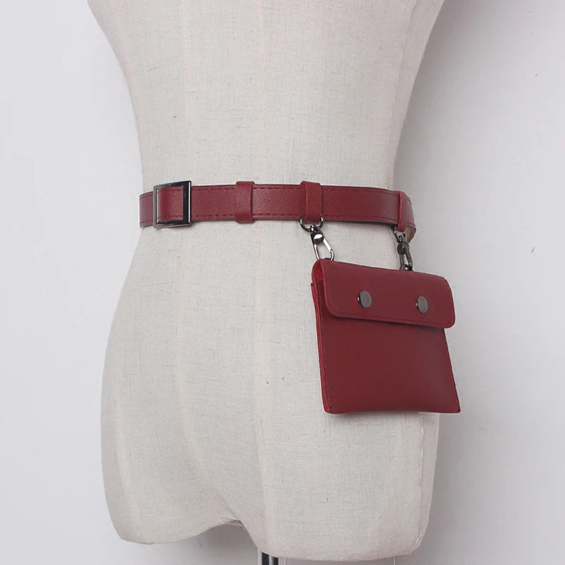 Small Leather Waist Bag Fanny Pack Phone Waist Bag Handbag