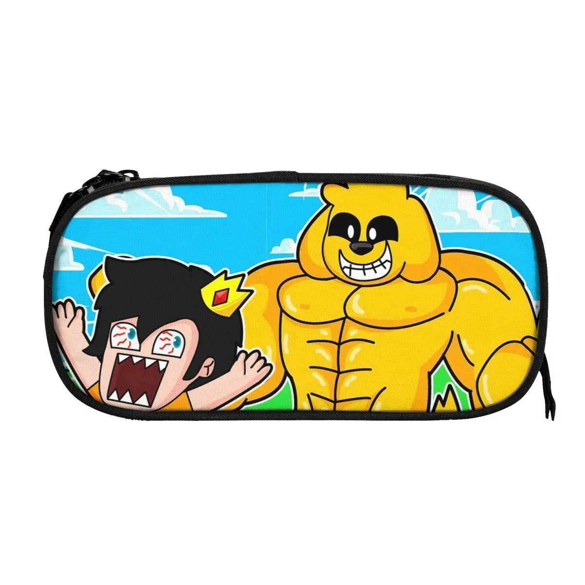 Anime Zipper Pen Bag Student Gift for Writing Supplies Storage