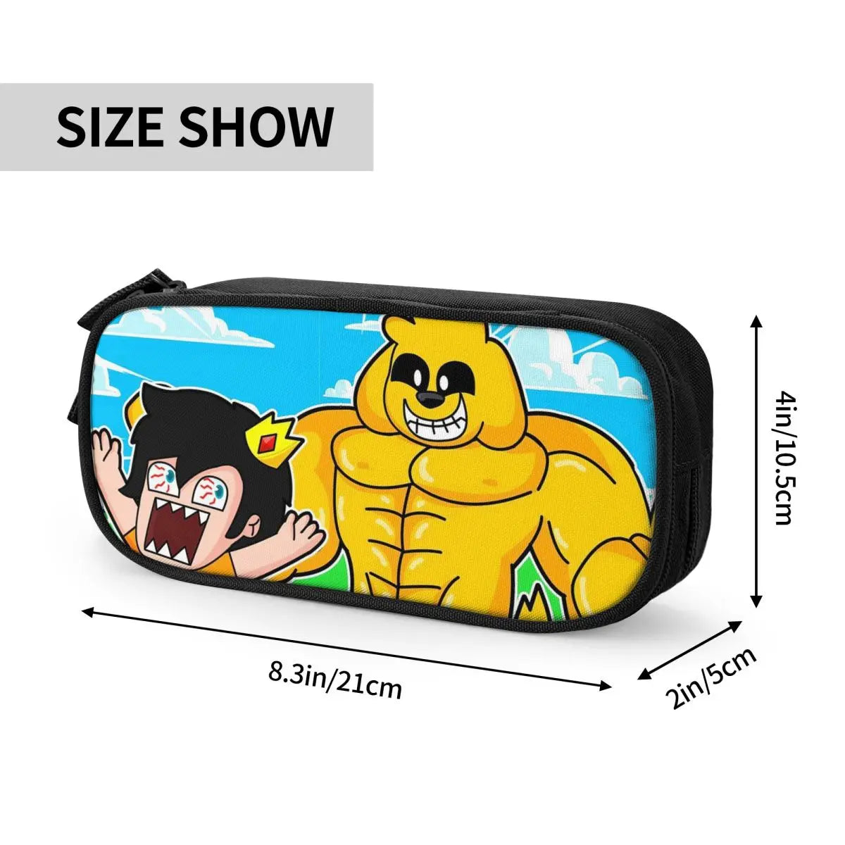 Anime Zipper Pen Bag Student Gift for Writing Supplies Storage