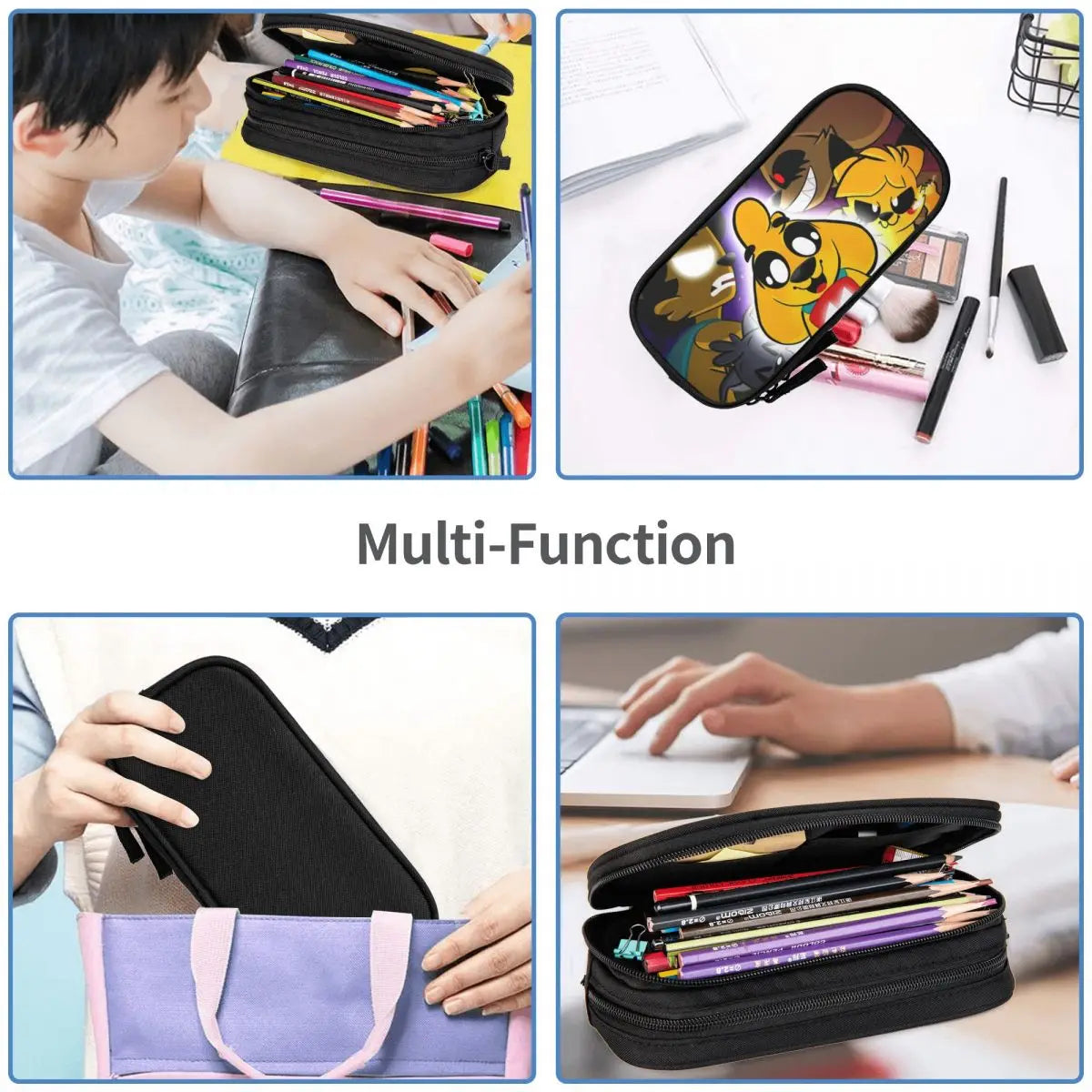 Anime Zipper Pen Bag School Stationery Child Gift