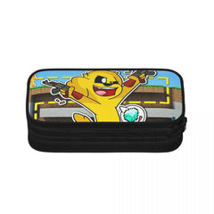 Anime Zipper Pen Bag Student Stationery Organizer Case Pouch