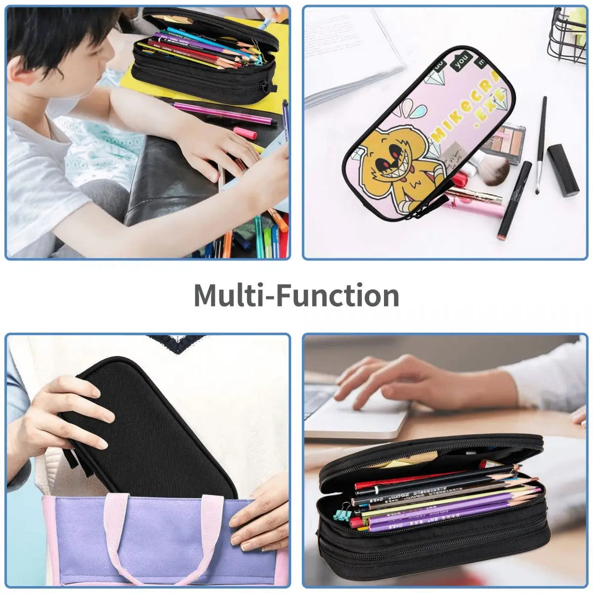 Anime Zipper Pen Bag Child Stationery Box School Student Gift