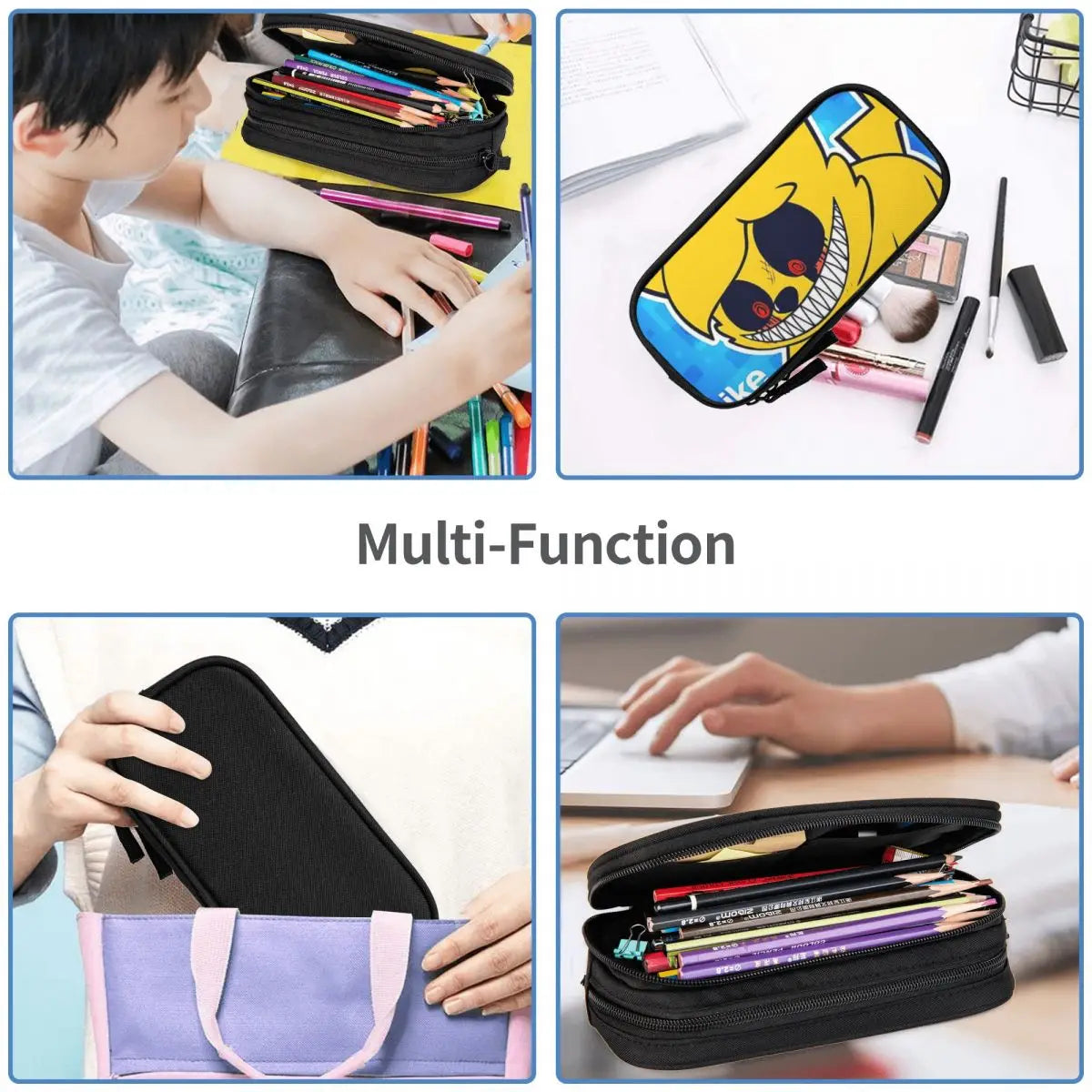 Anime Zipper Pen Bag Student School Stationery Case