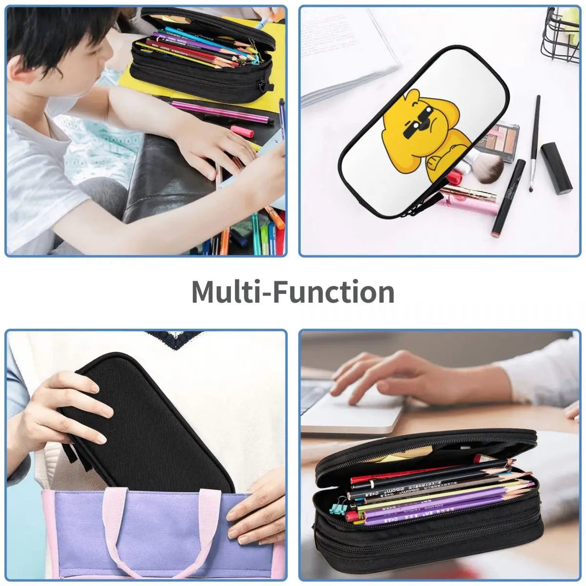 Anime Zipper Pen Bag Stationery Gift Set