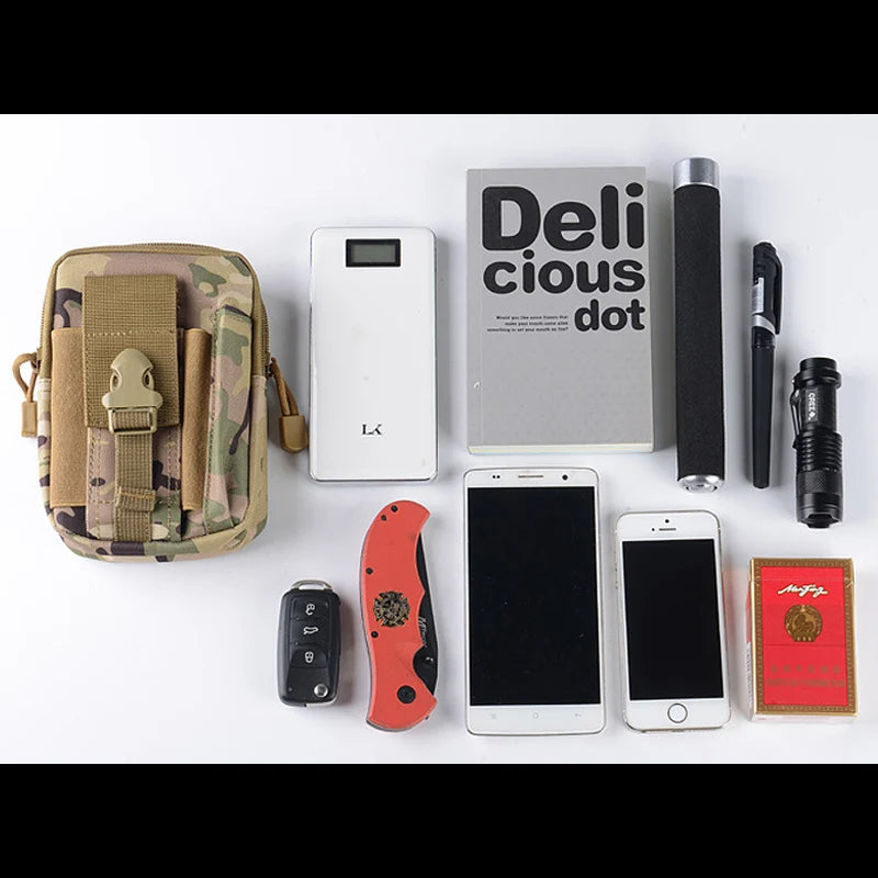 Military Molle Pouch Waist Bag Camo Waterproof Nylon Men Fanny Pack