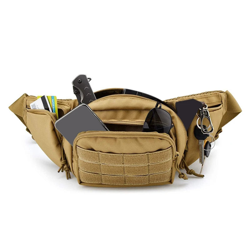 Tactical Waist Pack Camo Belt Bag Travel Fanny Hiking Chest Outdoor