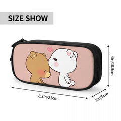 Milk And Mocha Lover Pen Box Anime Zipper Pencil Bag